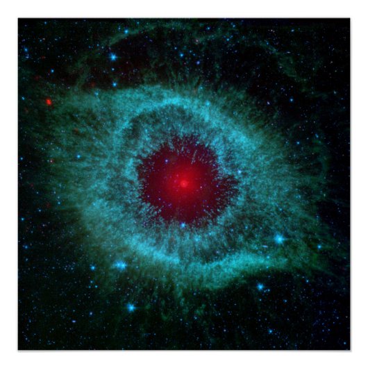Helixnebel oder NGC 7293, Planetarischer Nebel Poster (Vorderseite)