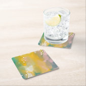 Hell abstrakt gestrichen. Brush modern Rechteckiger Pappuntersetzer (Vor Ort)