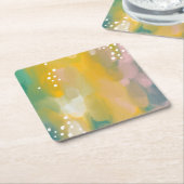 Hell abstrakt gestrichen. Brush modern Rechteckiger Pappuntersetzer (angewinkelt)