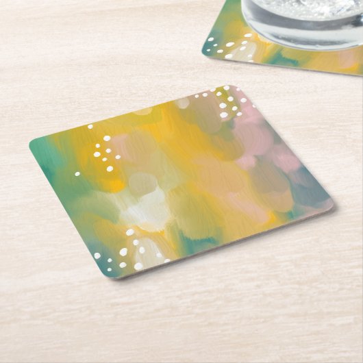 Hell abstrakt gestrichen. Brush modern Rechteckiger Pappuntersetzer (angewinkelt)