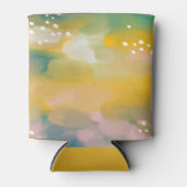 Hell abstrakt gestrichen Pinselgelb Dosenkühler (Vorderseite)