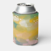 Hell abstrakt gestrichen Pinselgelb Dosenkühler (Kanne Rückseite)