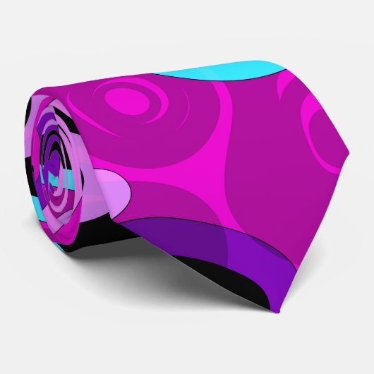 Hell, abstrakt, Magenta Krawatte (Gerollt)
