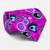 Hell, abstrakt, Magenta Neck Tie Krawatte (Gerollt)