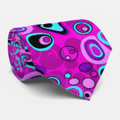 Hell, abstrakt, Magenta Neck Tie Krawatte (Gerollt)