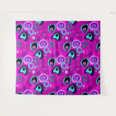 Hell, abstrakt, Magenta Wandteppich (Vorderseite (Horizontal))