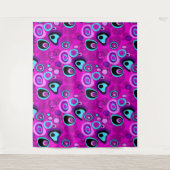 Hell, abstrakt, Magenta Wandteppich (Vorderseite)