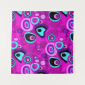 Hell, abstrakt, Magenta Wandteppich (Vorderseite)