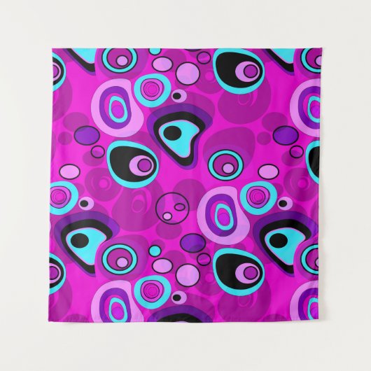 Hell, abstrakt, Magenta Wandteppich (Vorderseite)