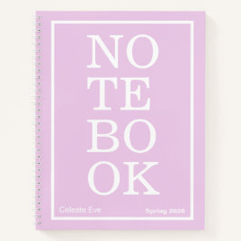 Hell Amethyst Purpur Modern Groß "NOTIZBUCH" Notizblock