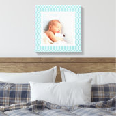 Hell Aqua | Lattice Gerahmt Foto Leinwanddruck (Insitu (Schlafzimmer))