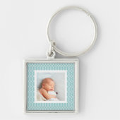Hell Aqua | Lattice Gerahmt Foto Schlüsselanhänger (Vorne)
