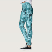 Hell Aquamarin Blue Green Abstrakt Trendy Leggings (Links)