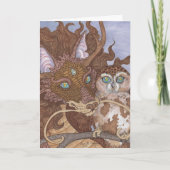 Hell-Augen-Owl und Drache Karte (Vorderseite)