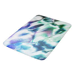 Hell aus mattem Metall, grün bis blau Badematte