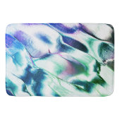 Hell aus mattem Metall, grün bis blau Badematte (Vorderseite)