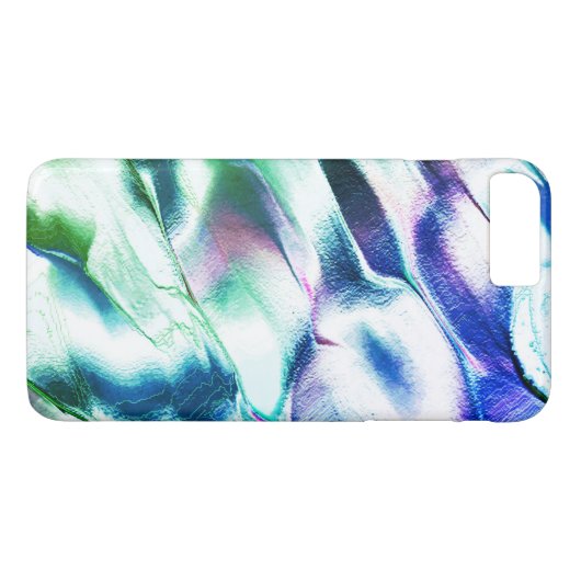 Hell aus mattem Metall, grün bis blau Case-Mate iPhone Hülle (Rückseite (Horizontal))
