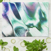 Hell aus mattem Metall, grün bis blau Geschirrtuch (Gefaltet)