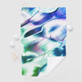 Hell aus mattem Metall, grün bis blau Golfhandtuch