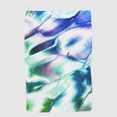 Hell aus mattem Metall, grün bis blau Golfhandtuch (Vorderseite)