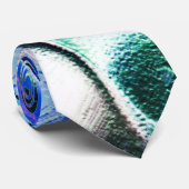 Hell aus mattem Metall, grün bis blau Krawatte (Gerollt)