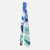 Hell aus mattem Metall, grün bis blau Krawatte (Rückseite)