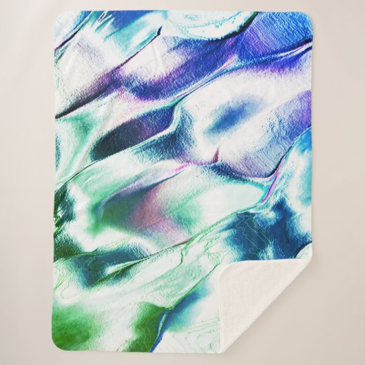 Hell aus mattem Metall, grün bis blau Sherpadecke (Vorderseite)