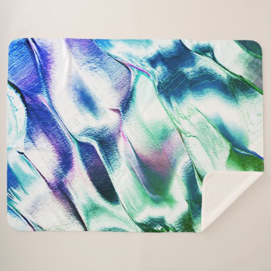 Hell aus mattem Metall, grün bis blau Sherpadecke (Vorderseite (Horizontal))