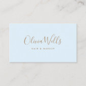 Hell blass Handschrift Handschriftlich Social Medi Visitenkarte (Vorderseite)