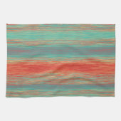 Hell Blended Strip Line Roter Türkis Mauve Geschirrtuch (Horizontal)
