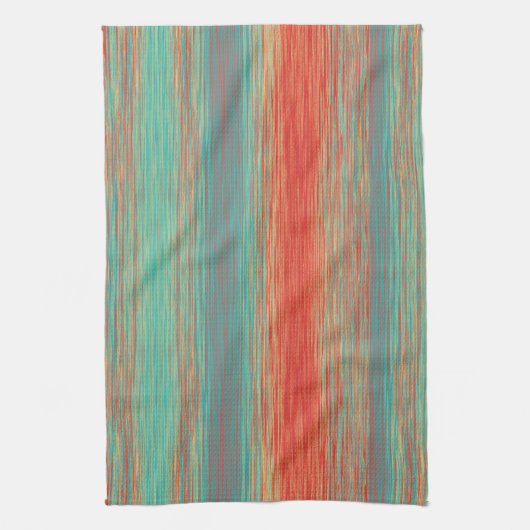Hell Blended Strip Line Roter Türkis Mauve Geschirrtuch (Vertikal)