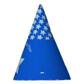 Hell Blue Celebration Star Custom Party Hat Partyhütchen (Rechts)