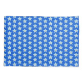 Hell Blue Celebration Star Custom Pillowcase Kissenbezug (Rückseite)