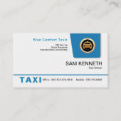 Hell Blue Pull-down Tab Taxi Service Visitenkarte (Vorderseite)