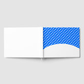 Hell Blue Sky White Polka Dots Snowflake Hill Gästebuch (Voll)