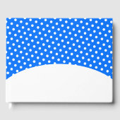 Hell Blue Sky White Polka Dots Snowflake Hill Gästebuch (Vorderseite)
