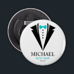 Hell Bow Krawatte Tuxedo "Trauzeuge" Personalisier Flaschenöffner<br><div class="desc">Spaß personalisierte Hochzeitsfeier bevorzugt Design.</div>