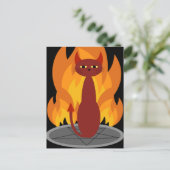 Hell Cat Postkarte (Stehend Vorderseite)