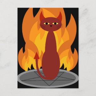 Hell Cat Postkarte