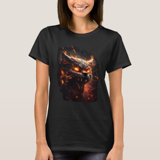 Hell Cat Satanic Cat Evil Cat Cat Mom Cat Dad Cat T-Shirt (Vorderseite)