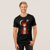 Hell cat Tri-Blend shirt (Vorderseite voll)
