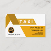 Hell Classy Energetic Orange Zest Taxi Service Visitenkarte (Rückseite)