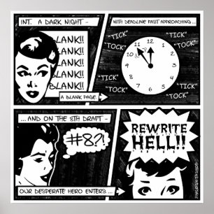 Hell-Comic-Strip umschreiben Poster