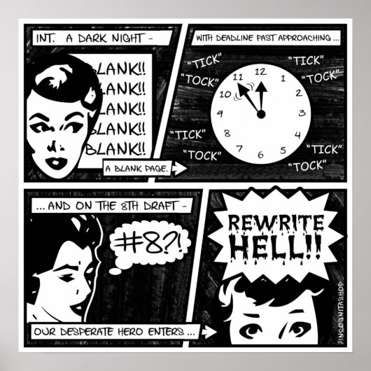 Hell-Comic-Strip umschreiben Poster (Vorne)