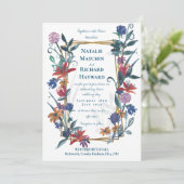 Hell-Country Blumenzwiebeln Wildblume Einladung (Stehend Vorderseite)