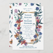 Hell-Country Blumenzwiebeln Wildblume Einladung (Vorne/Hinten)