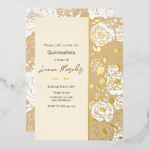 Hell creme Quinceañera Folien-Einladung Folieneinladung