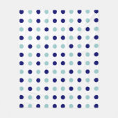 Hell & dunkel blaue Punkte Fleece Blanket (Vorderseite)