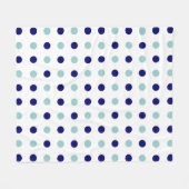 Hell & dunkel blaue Punkte Fleece Blanket (Vorderseite (Horizontal))