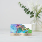 Hell-Dunkel-Wirbel mit Gold-Leaf Moderne Kunst Visitenkarte (Stehend Vorderseite)